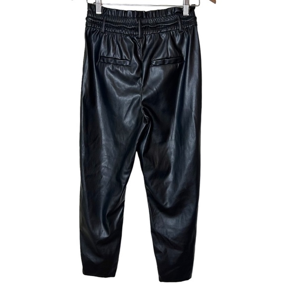 VERO Moda VM Eva High Rise Paperbag Faux Leather Pants - Picture 3 of 12